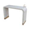 20251106_173026 WDN BONE INLAY U SHAPED CONSOLE TABLE (STRIPPED PATTERN / DESIGN)