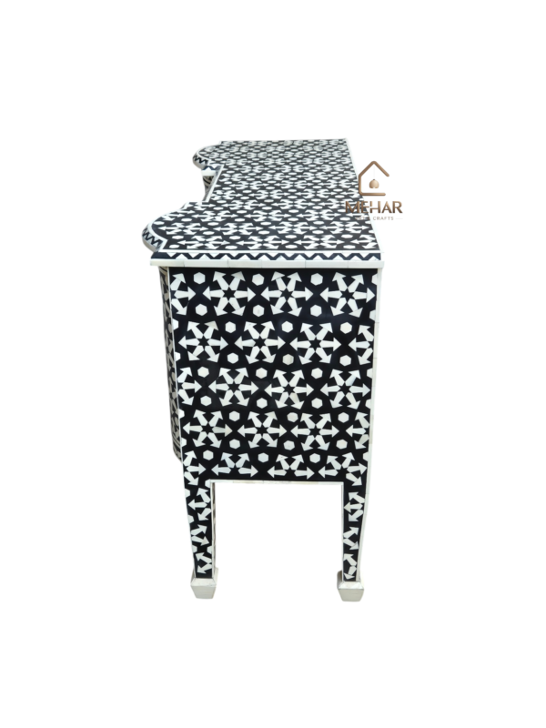 WDN BONE INLAY CONSOLE TABLE 2 DRAWER 2 DOOR