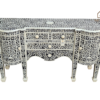 20251108_161859 WDN BONE INLAY FLORAL CHEST OF 3 DRAWERS 2 DOOR IN WHITE & BLACK FINISH