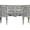 20251108_161919 WDN BONE INLAY FLORAL CHEST OF 3 DRAWERS 2 DOOR IN WHITE & BLACK FINISH