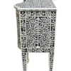 20251108_162249 WDN BONE INLAY FLORAL CHEST OF 3 DRAWERS 2 DOOR IN WHITE & BLACK FINISH