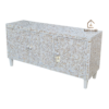 WDN FLORAL MOTHER OF PEARL INLAY SIDEBOARD 3 DOOR