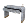 20251108_172810 WDN MOTHER OF PEARL INLAY U CONSOLE TABLE 2 DRAWER