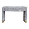 20251108_172938 WDN MOTHER OF PEARL INLAY U CONSOLE TABLE 2 DRAWER