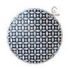 WDN MOTHER OF PEARL INLAY SIDE TABLE IN BLACK FINISH