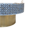 WDN MOTHER OF PEARL INLAY COFFEE TABLE IN BLACK FINISH