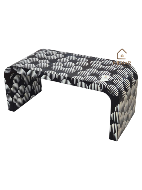 20251112_150728 WDN BONE INLAY U COFFEE TABLE IN WHITE AND BLACK FINISH