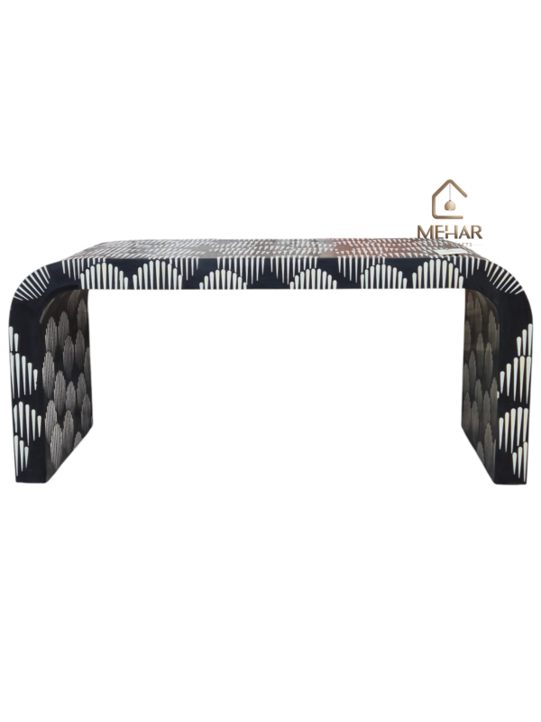 20251112_151132 WDN BONE INLAY U COFFEE TABLE IN WHITE AND BLACK FINISH