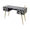 WDN BONE INLAY DEKS / CONSOLE 2 DRAWER WITH METAL LEG