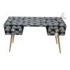 WDN BONE INLAY DEKS / CONSOLE 2 DRAWER WITH METAL LEG