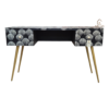 WDN BONE INLAY DEKS / CONSOLE 2 DRAWER WITH METAL LEG