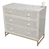 20251119_173617 WDN BONE INLAY CHEST OF DRAWER WITH 3 DRAWER WITH METAL BASE