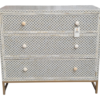20251119_173846 WDN BONE INLAY CHEST OF DRAWER WITH 3 DRAWER WITH METAL BASE