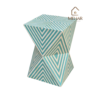 20251221_150951 WDN BONE INLAY SIDE TABLE IN TURQUOISE FINISH