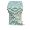 20251221_151013 WDN BONE INLAY SIDE TABLE IN TURQUOISE FINISH