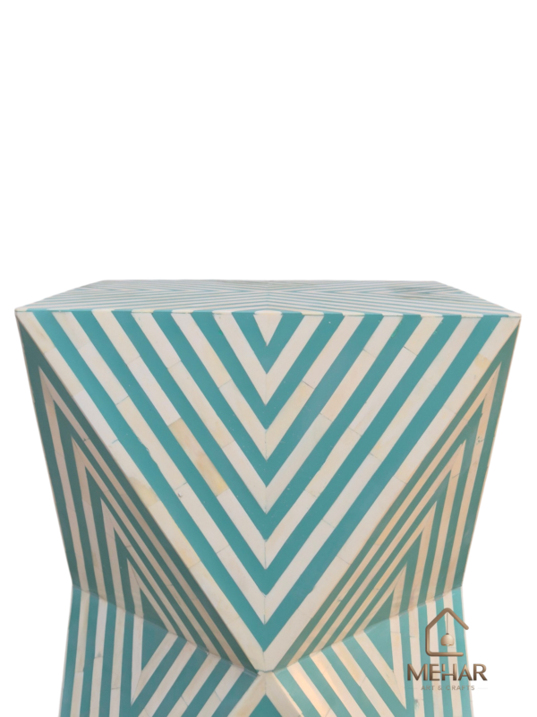 20251221_151032 WDN BONE INLAY SIDE TABLE IN TURQUOISE FINISH