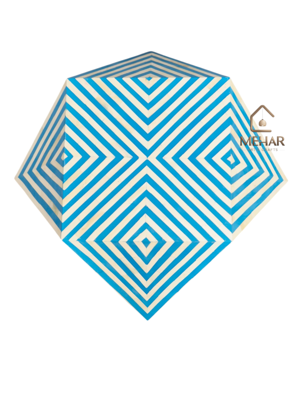 20251221_152222 WDN BONE INLAY DIAMOND SHAPED STOOL/ SIDE TABLE