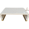 20260106_151350 WDN BONE INLAY U SHAPE COFFEE TABLE IN WHITE & BIEGE FINISH