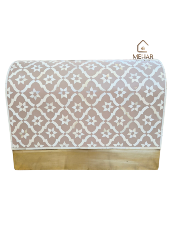 20260106_151513 WDN BONE INLAY U SHAPE COFFEE TABLE IN WHITE & BIEGE FINISH