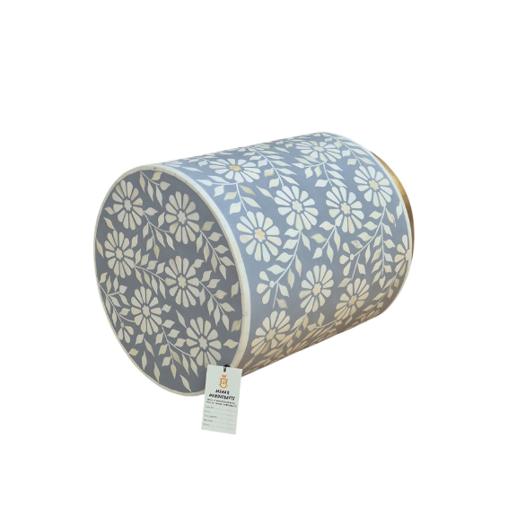 WDN FLORAL BONE INLAY SIDE TABLE