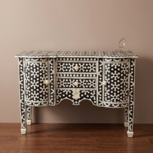 WDN BONE INLAY CONSOLE TABLE 2 DRAWER 2 DOOR