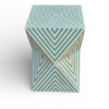 WDN BONE INLAY SIDE TABLE IN TURQUOISE