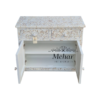 WDN FLORAL  MOP INLAY CHEST OF DRAWER WITH 2 DRAWER 2 DOOR
