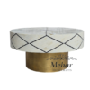 WDN NATURALE BONE INLAY COFFEE TABLE IN WHITE & BLACK FINIS