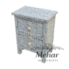 3 WDN Coloured Bone Inlay Bedside Table (2 Drawers)