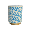 WDN BONE INLAY SIDE TABLE IN SKY BLUE FINISH