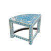 4 (2) WDN BONE INLAY FLORAL COFFEE TABLE WITH MATCHING STOOL (SET OF 5)