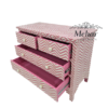 WDN BONE INLAY SIDEBOARD / CHEST  4 DRA IN WHITE & PINK FINISH