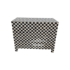 WDN BONE INLAY CHEST OF DRAWERS IN BLACK & WHITE FINISH