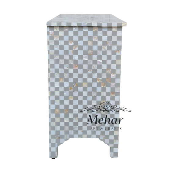 WDN MOP INLAY CHEST OF DRAWER WITH 3 DRAWER