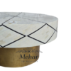 WDN NATURALE BONE INLAY COFFEE TABLE IN WHITE & BLACK FINIS
