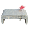 WDN BONE INLAY U COFFEE TABLE WITH 2 DRAWER