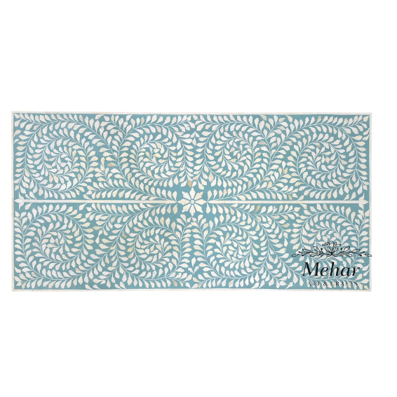 WDN BONE INLAY FLORAL COFFEE TABLE