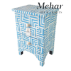 WDN Bone Inlay Bedside Table / Nightstand (2 Drawers)