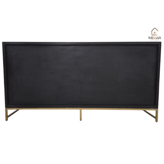 WDN MOTHER OF PEARL INLAY FLORAL SIDEBOARD 2 DRAWER 4 DOOR