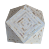 WDN MOP INLAY DIAMOND SHAPED STOOL/ SIDE TABLE