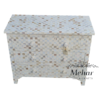 WDN MOP INLAY CHEST OF DRAWER WITH 3 DRAWER IN WHITE FINISH