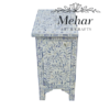 5 WDN Coloured Bone Inlay Bedside Table (2 Drawers)