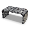 5 WDN BONE INLAY U COFFEE TABLE IN WHITE AND BLACK FINISH