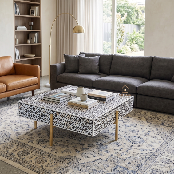Untitled design (2) WDN MOTHER OF PEARL INLAY COFFEE TABLE WITH IMETAL LEGS
