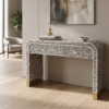 Untitled design (2) WDN MOTHER OF PEARL INLAY U CONSOLE TABLE 2 DRAWER