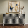 Untitled design (22) WDN BONE INLAY SIDEBOARD 2 DRAWER 4 DOOR IN BLACK AND WHITE FINISH