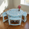 Untitled design (3) WDN BONE INLAY FLORAL COFFEE TABLE WITH MATCHING STOOL (SET OF 5)