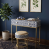 Untitled design (36) WDN BONE INLAY CONSOLE TABLE 2 DRAWER WITH MATCHING STOOL