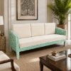 WDN FLORAL BONE INLAY 3 SEATER SOFA
