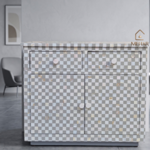WDN MOP INLAY CHEST DRAWER WITH 2 DRAWER &  2 DOOR